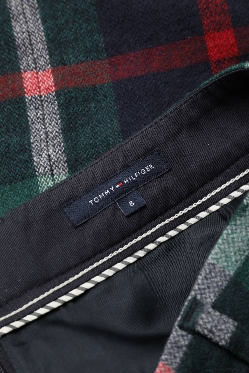 Carou TOMMY HILFIGER Karo-Minirock Mit Wolle