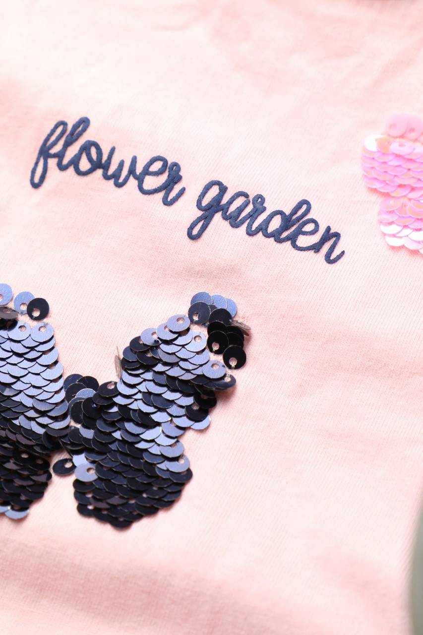 Carou Topolino T-Shirt Mit Pailletten