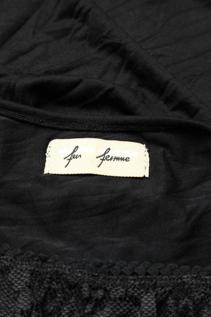 Carou TOUT FEU TOUT FEMME Kurzarm-Shirt Mit Spitze