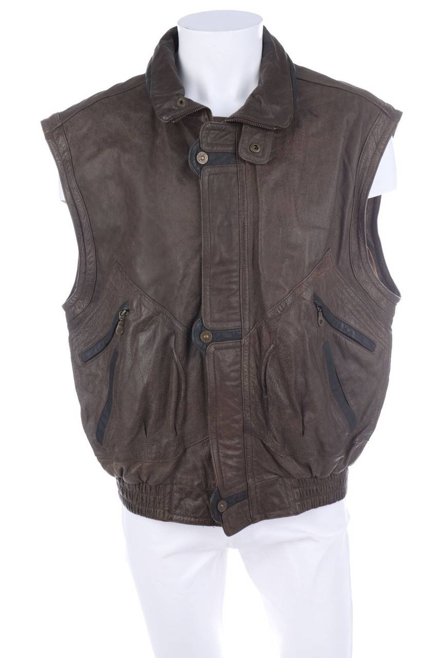 Carou TRAPPER Vintage-Echt-Leder-Weste