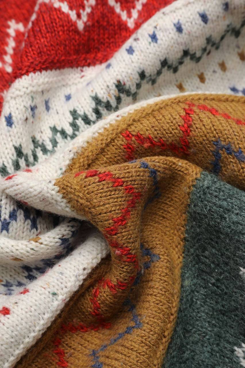 Carou TREND Vintage-Pullover Mit Muster