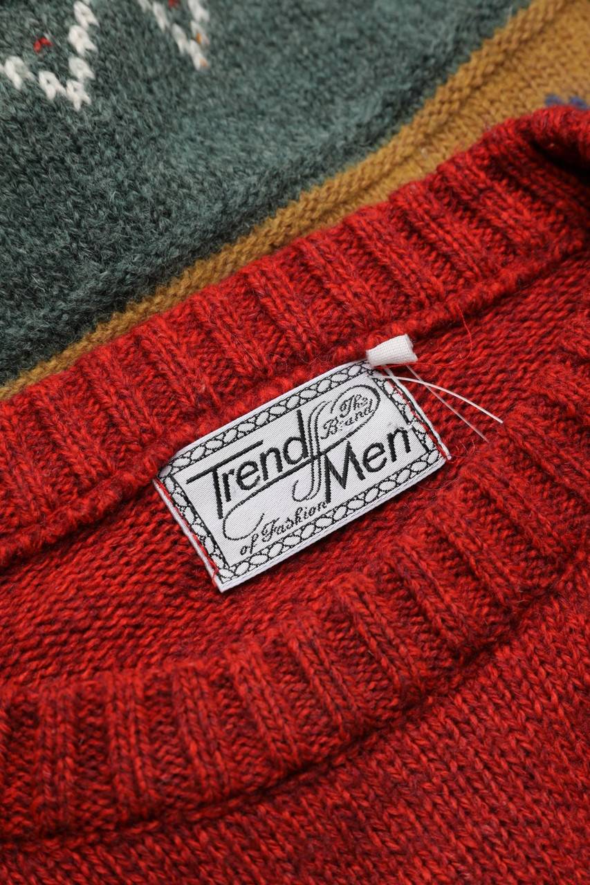 Carou TREND Vintage-Pullover Mit Muster