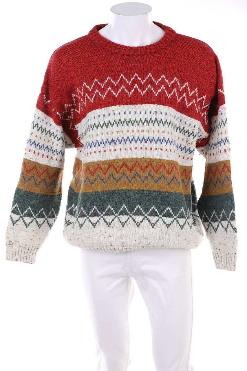 Carou TREND Vintage-Pullover mit Muster