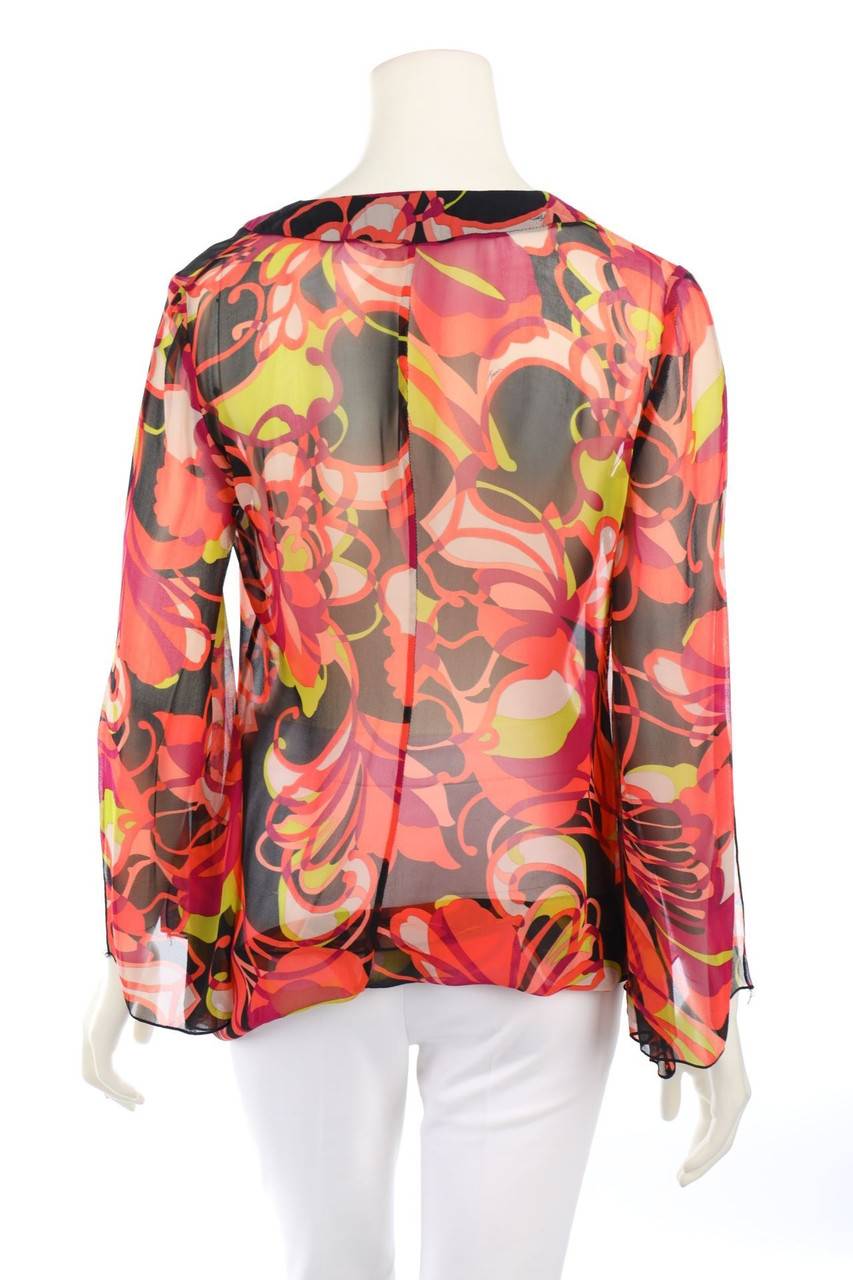 Carou TRINA TURK Seiden-Bluse Mit Trompetenärmeln