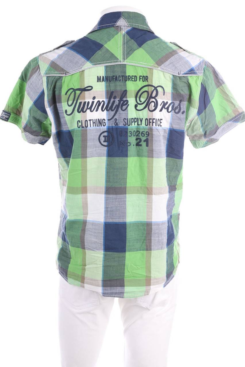 Carou Twinlife Kurzarm-Hemd mit Karo-Muster