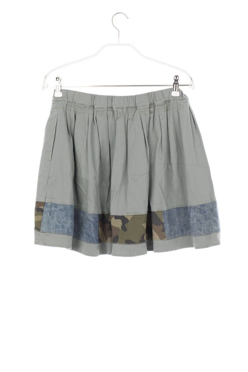 Carou TWINSET Denim-Rock Mit Camouflage-Print