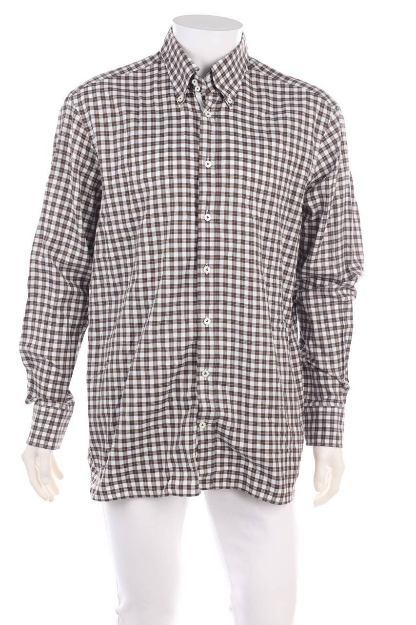 Carou van Laack kariertes Button-down-Hemd