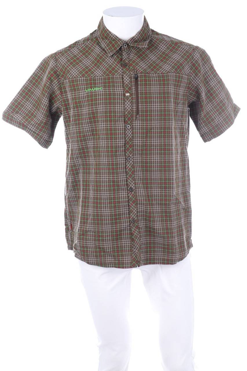 Carou VAUDE Outdoor-Kurzarm-Hemd mit Karo-Muster