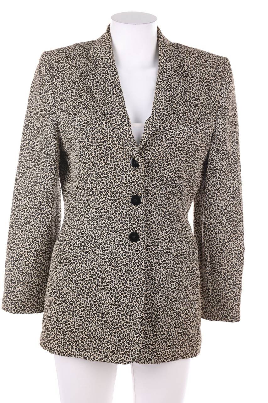 Carou VERTIGO Glitzer-Blazer mit Leo-Print
