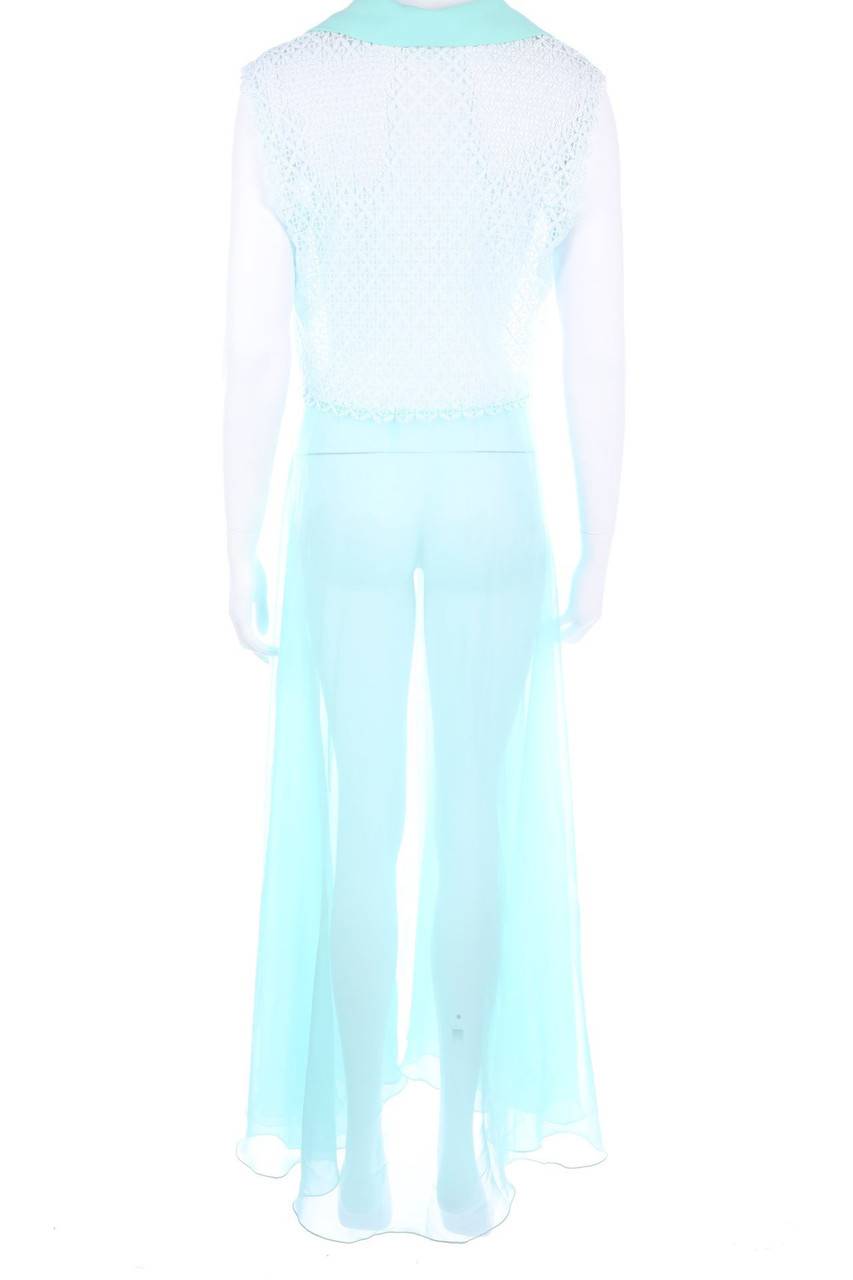 Carou VINTAGE 70s-Maxi-Kleid Mit Spitze