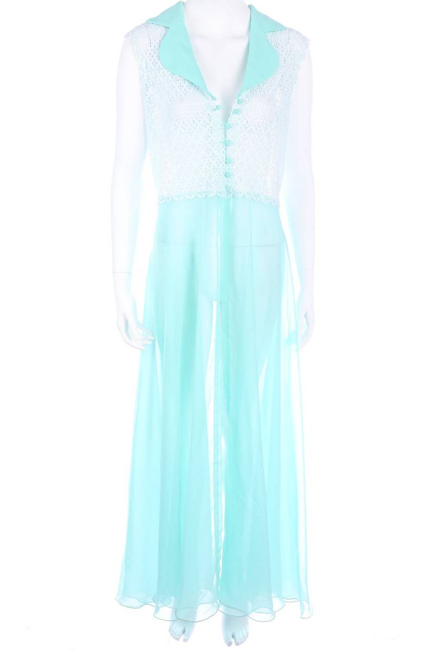 Carou VINTAGE 70s-Maxi-Kleid mit Spitze
