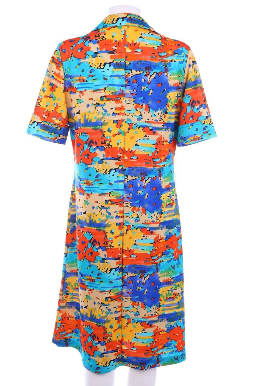 Carou VINTAGE 70s-Midikleid Mit Print