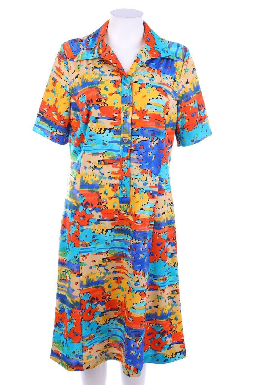 Carou VINTAGE 70s-Midikleid mit Print
