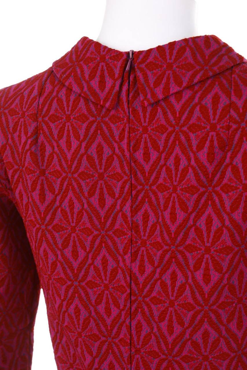 Carou VINTAGE 70s-Shift-Kleid Mit Blumen-Print