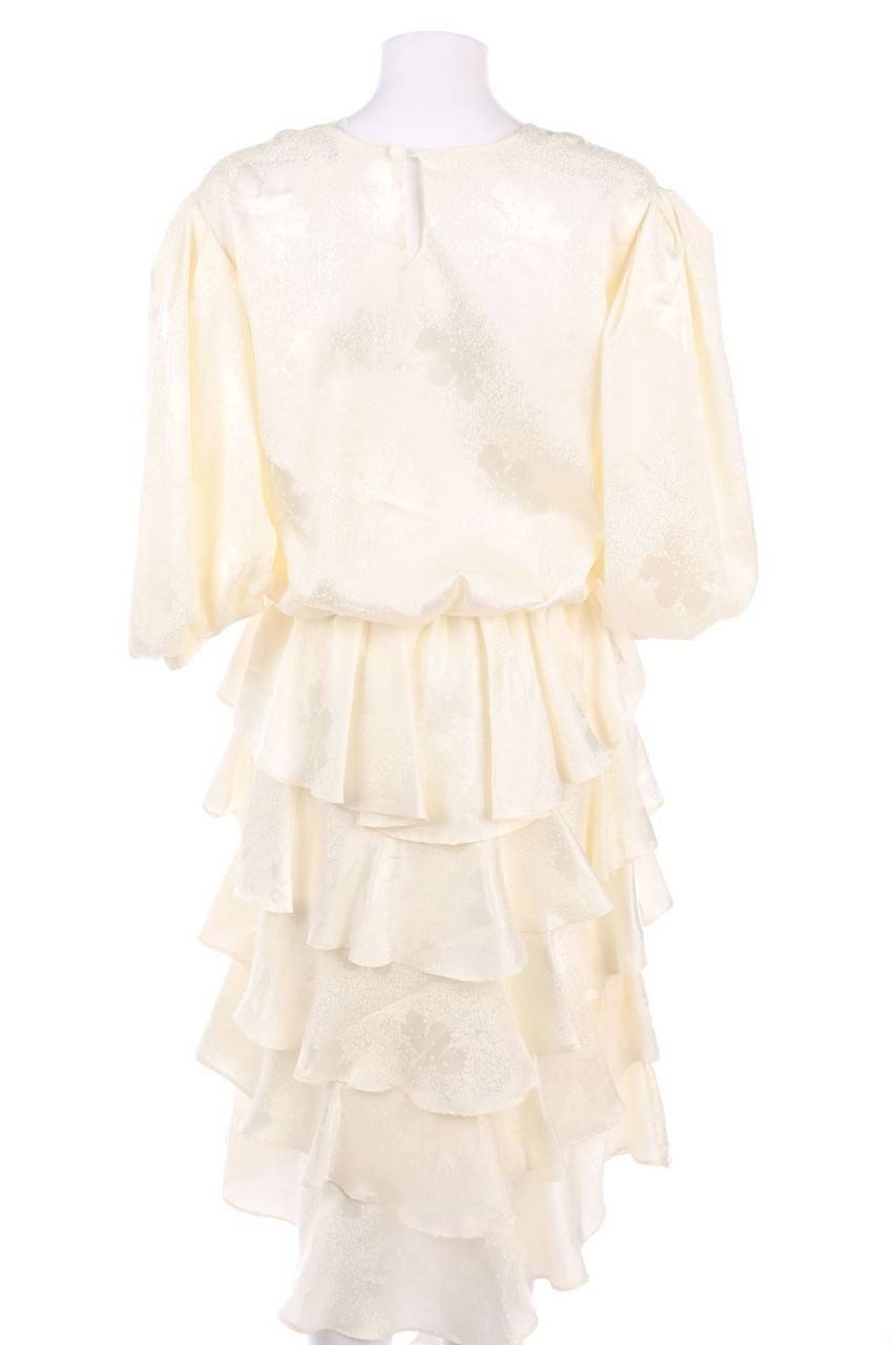 Carou VINTAGE 80s-Kleid Im Layer Look Mit Volants