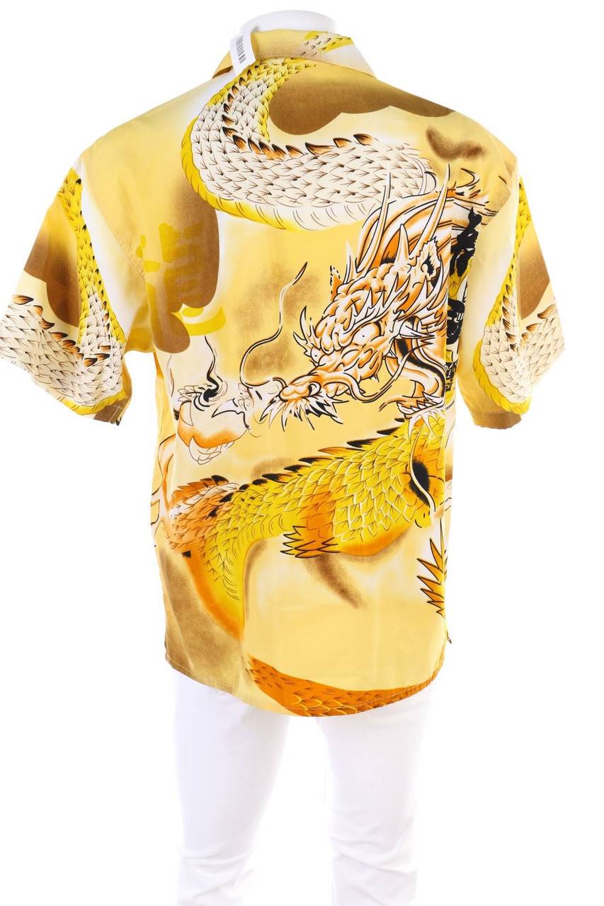 Carou VINTAGE 90s-Kurzarm-Hemd Mit Print