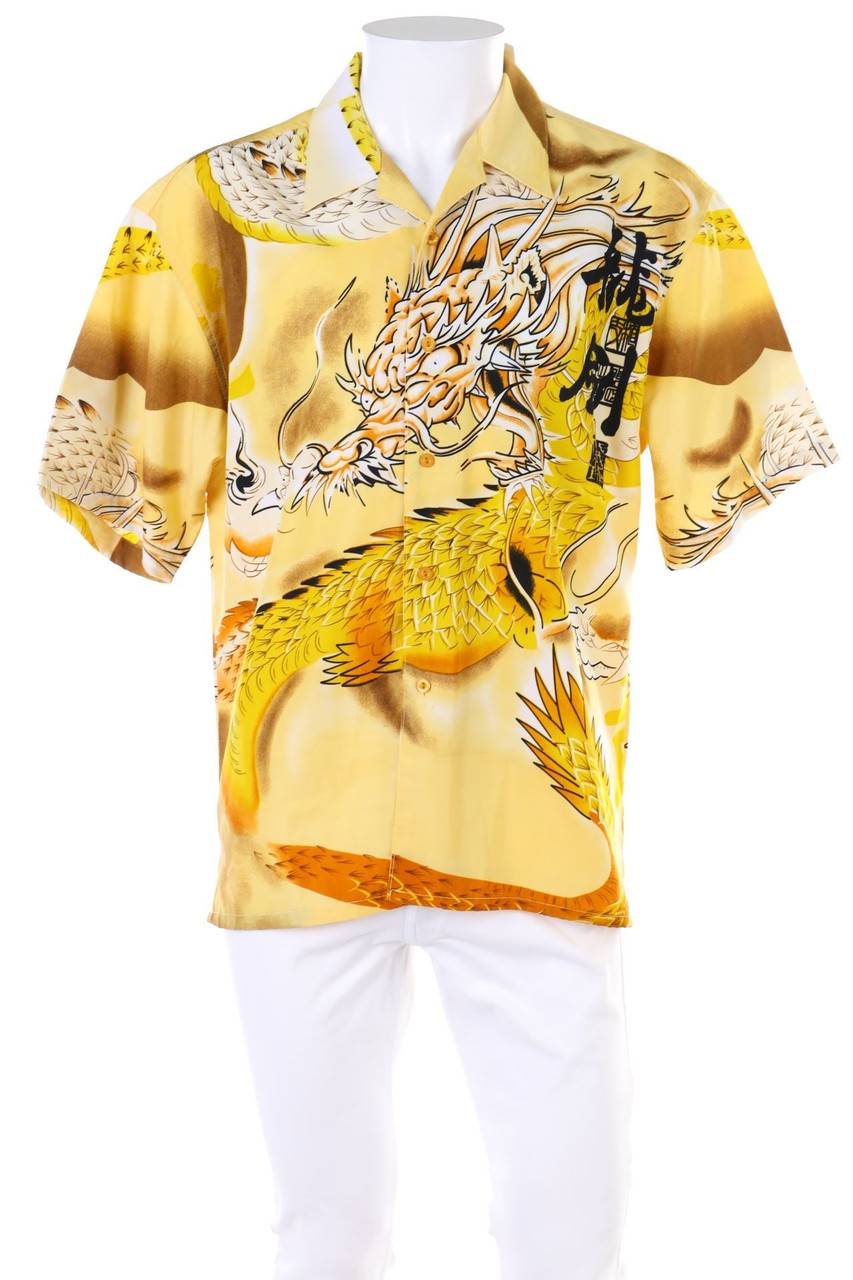 Carou VINTAGE 90s-Kurzarm-Hemd mit Print