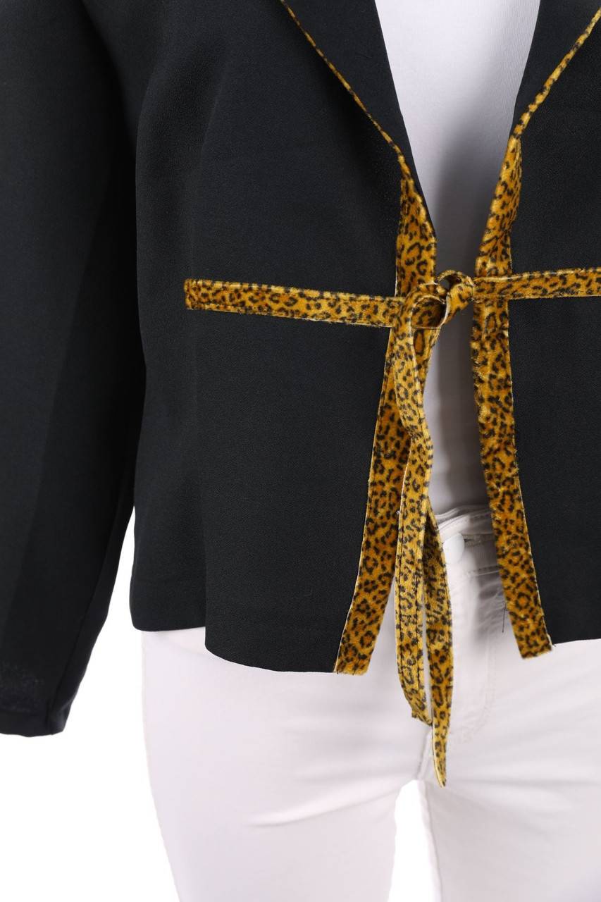 Carou VINTAGE Blazer-Jacke Mit Leo-Print
