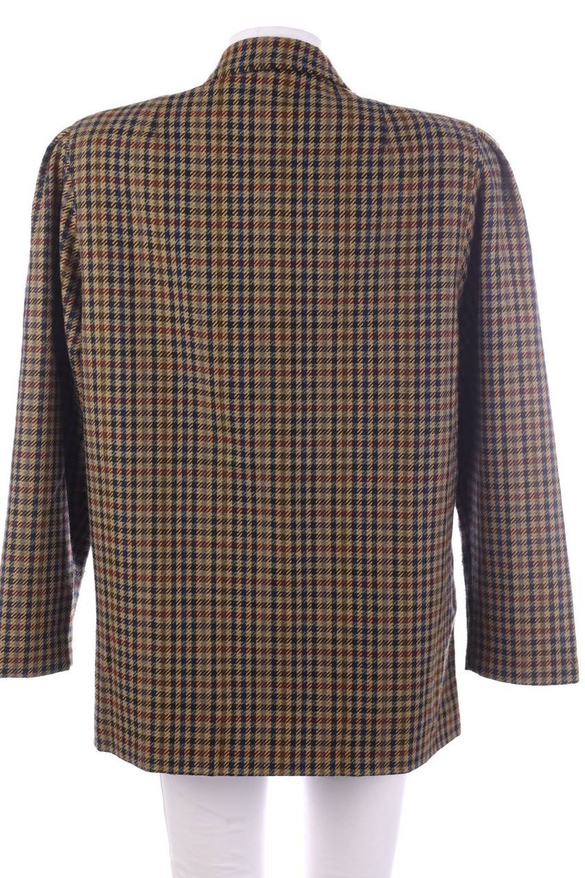 Carou VINTAGE Blazer Mit Karo-Muster Aus Woll-Mix