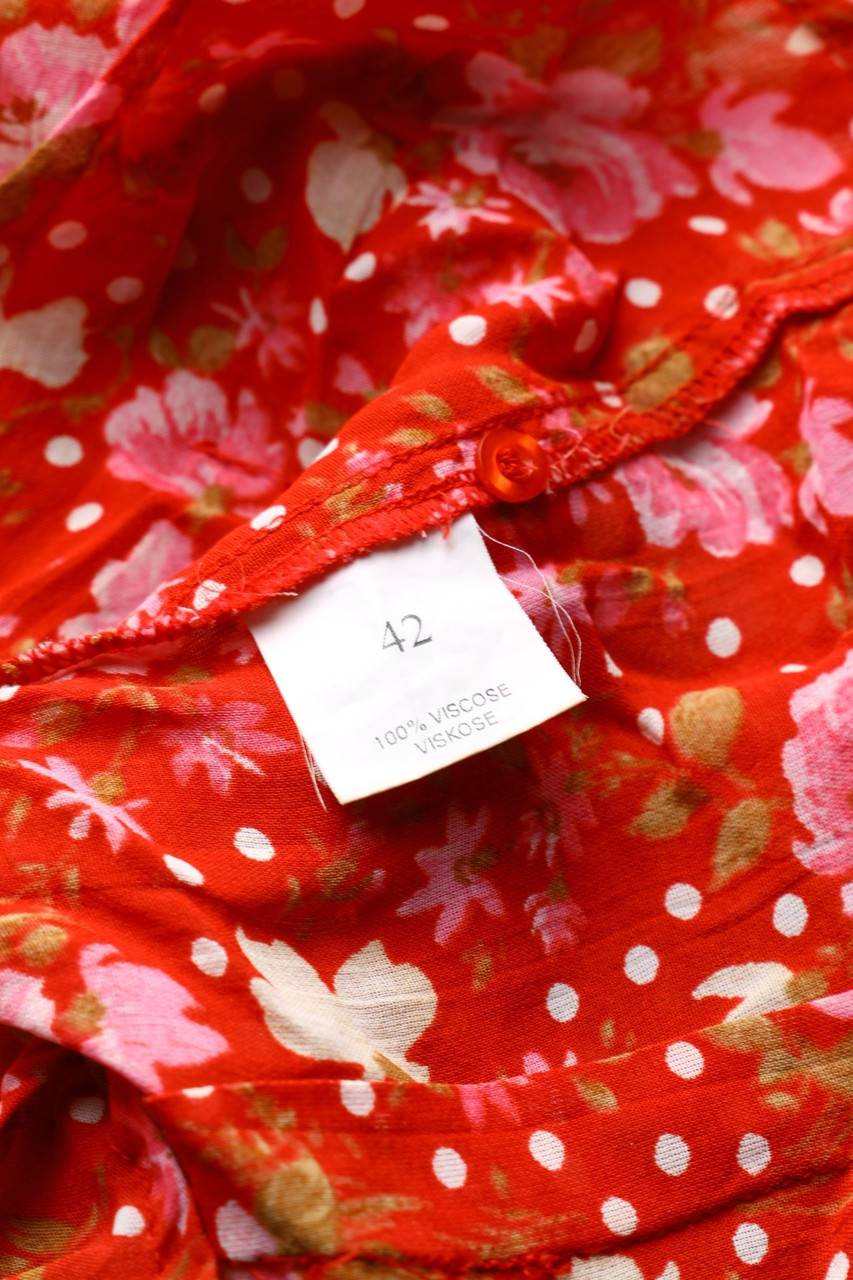 Carou VINTAGE Bluse Mit Blumen-Print