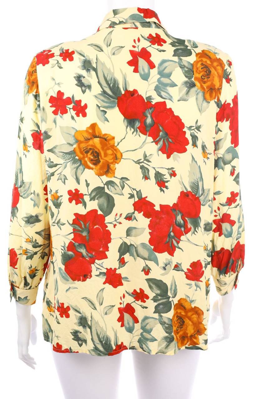 Carou VINTAGE Bluse Mit Floralem Muster
