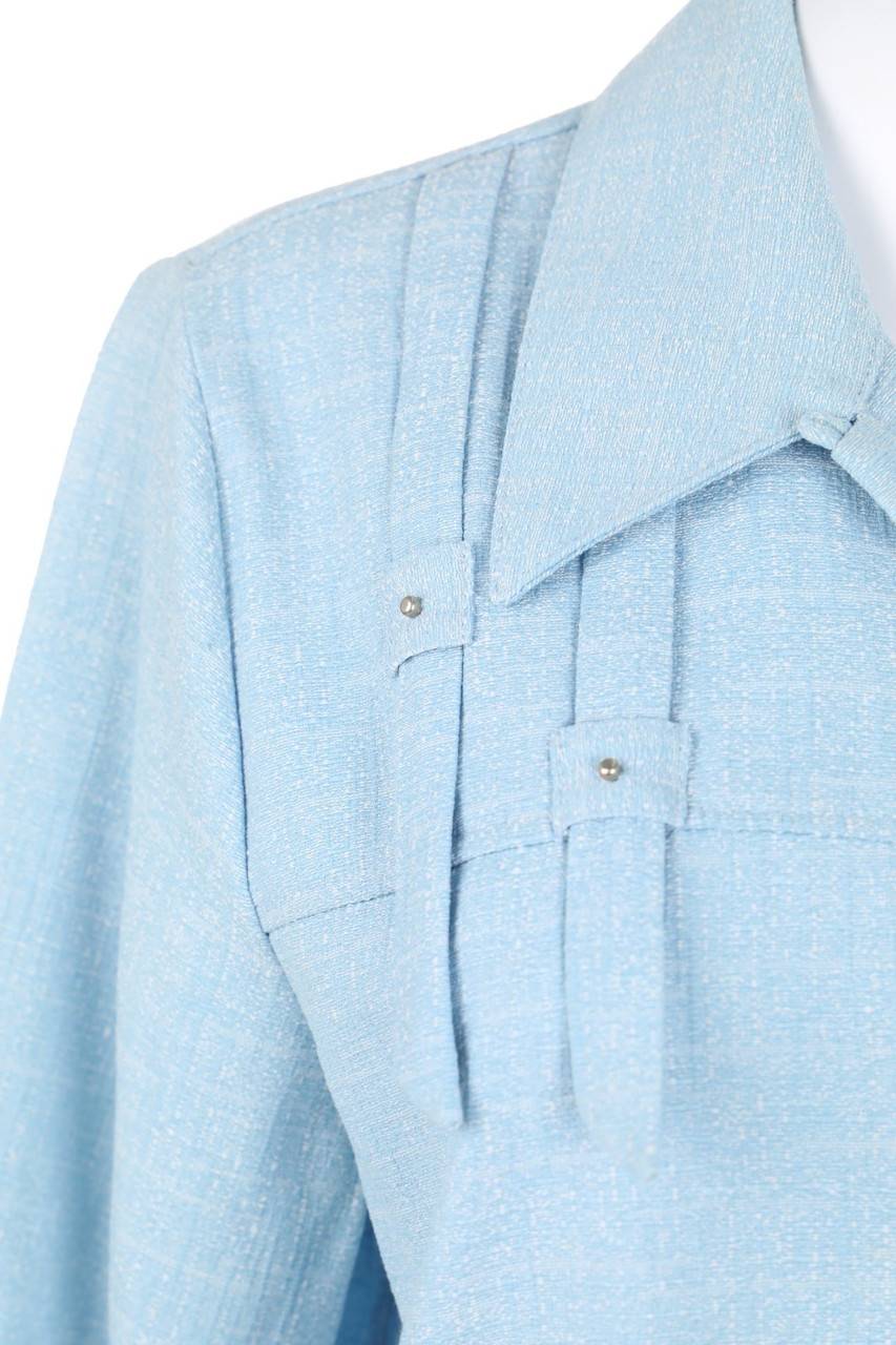 Carou VINTAGE Bluse Mit Leinen