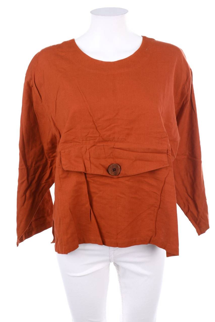 Carou VINTAGE Bluse mit Leinen