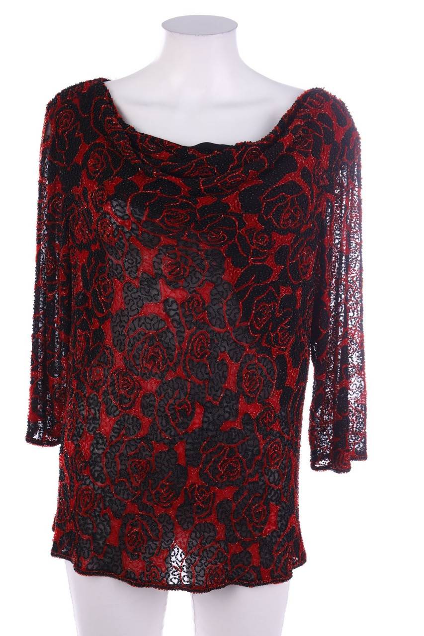 Carou VINTAGE Bluse mit Perlen