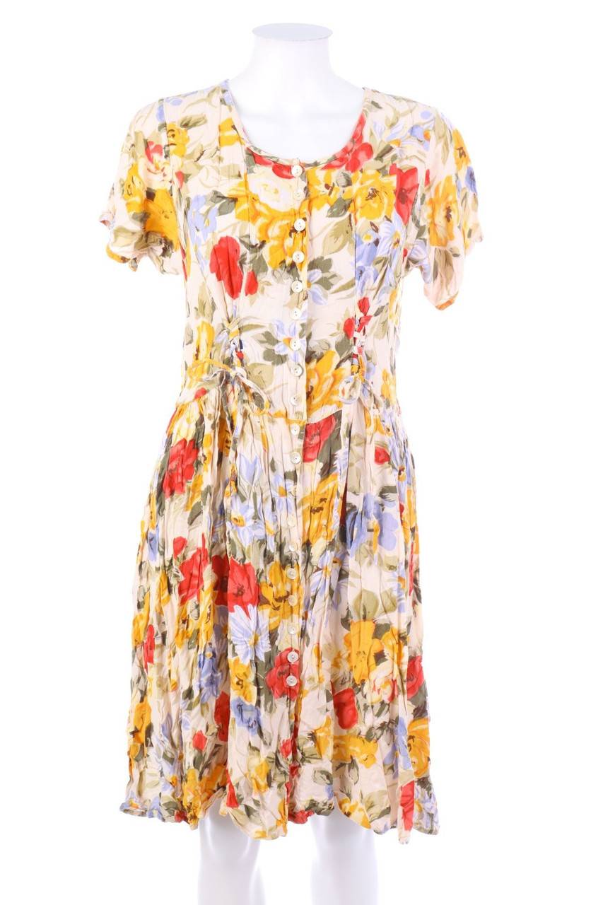 Carou VINTAGE Blusenkleid mit Blumen-Print