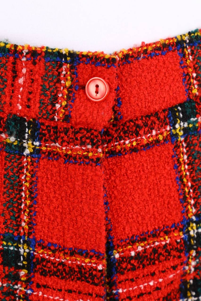 Carou VINTAGE Brit Style-Bouclé-Shorts Mit Wolle