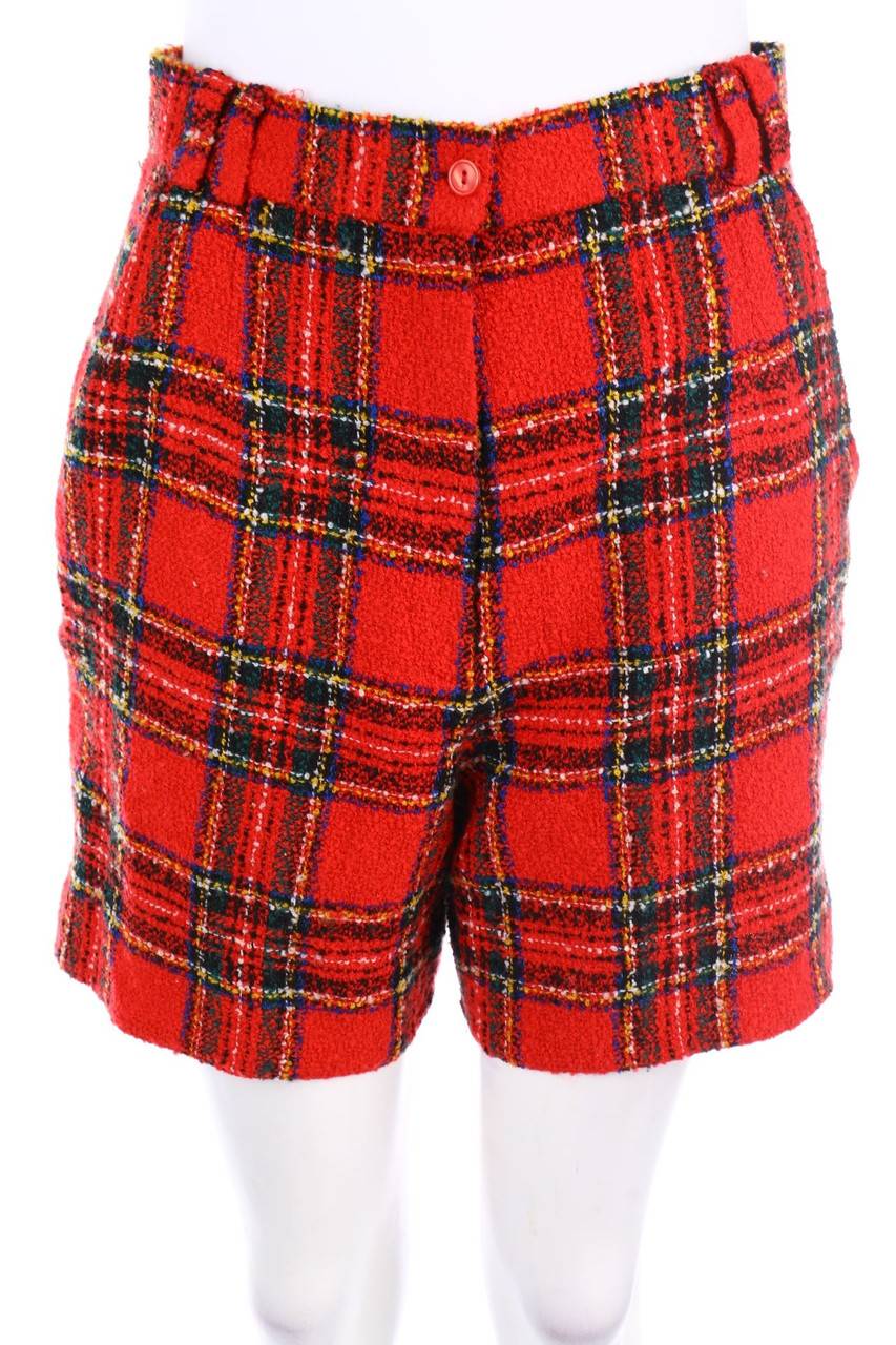 Carou VINTAGE Brit Style-Bouclé-Shorts mit Wolle