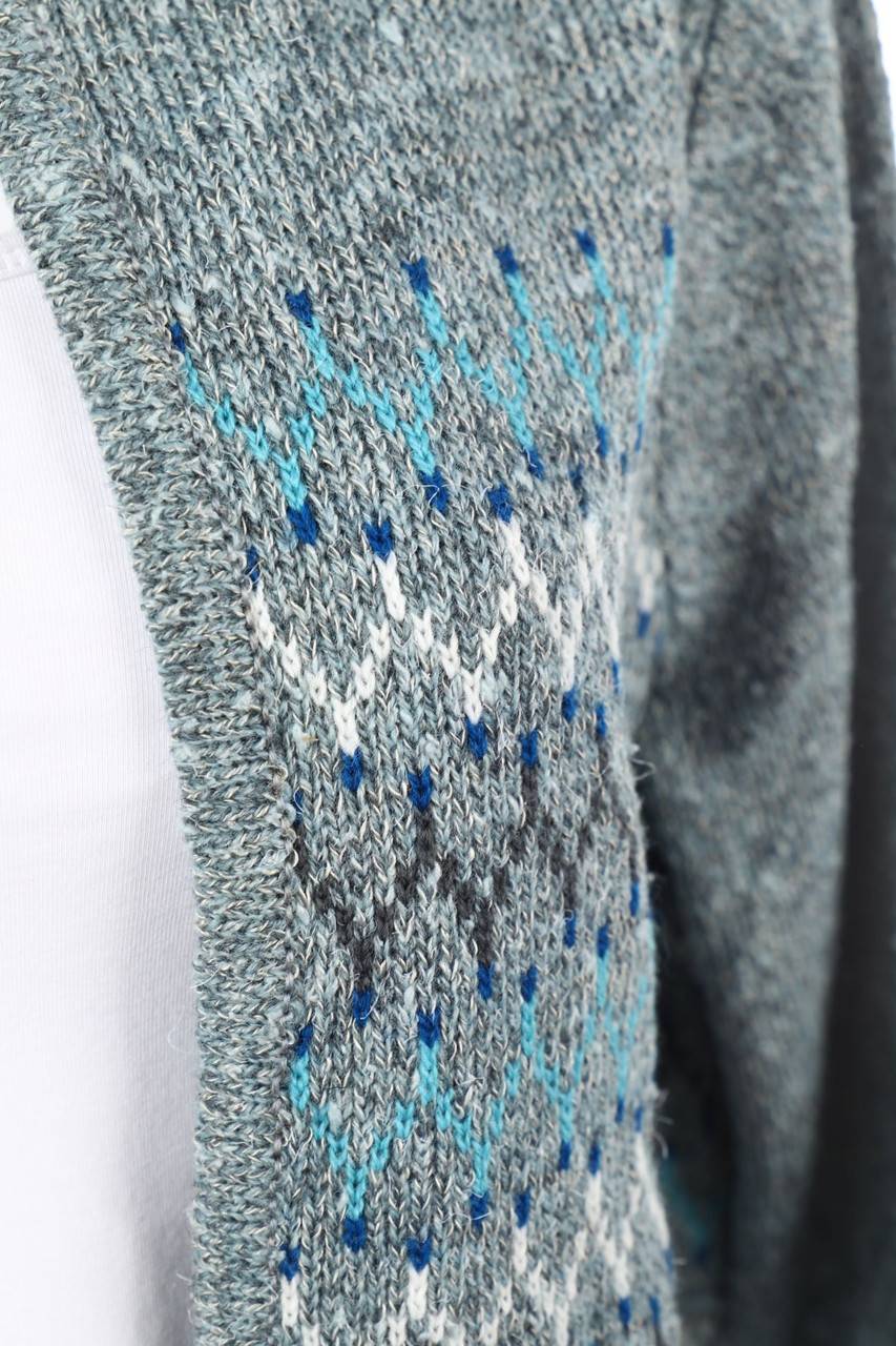 Carou VINTAGE Cardigan Aus Schurwoll-Mix Mit Seide