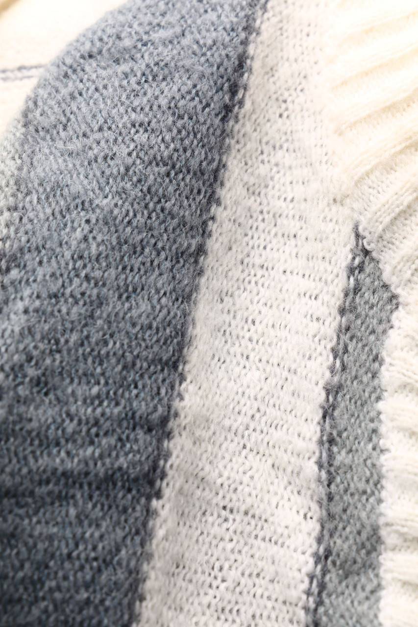 Carou VINTAGE Cardigan Aus Woll-Mix Mit Streifen