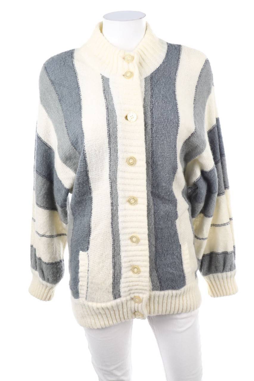 Carou VINTAGE Cardigan aus Woll-Mix mit Streifen