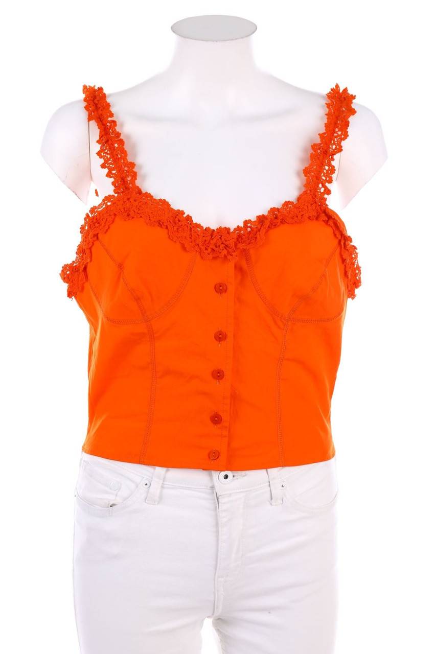 Carou VINTAGE Crop-Top mit Spitze