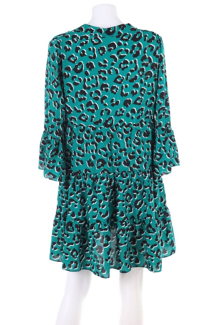 Carou VINTAGE DRESSING Volants-Kleid Mit Leo-Print