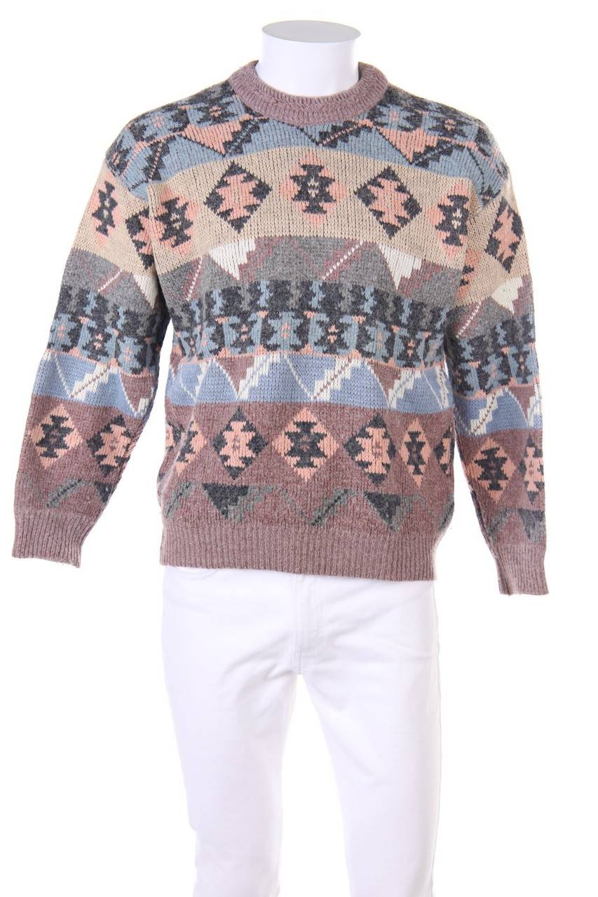 Carou VINTAGE Ethno-Pullover mit Wolle