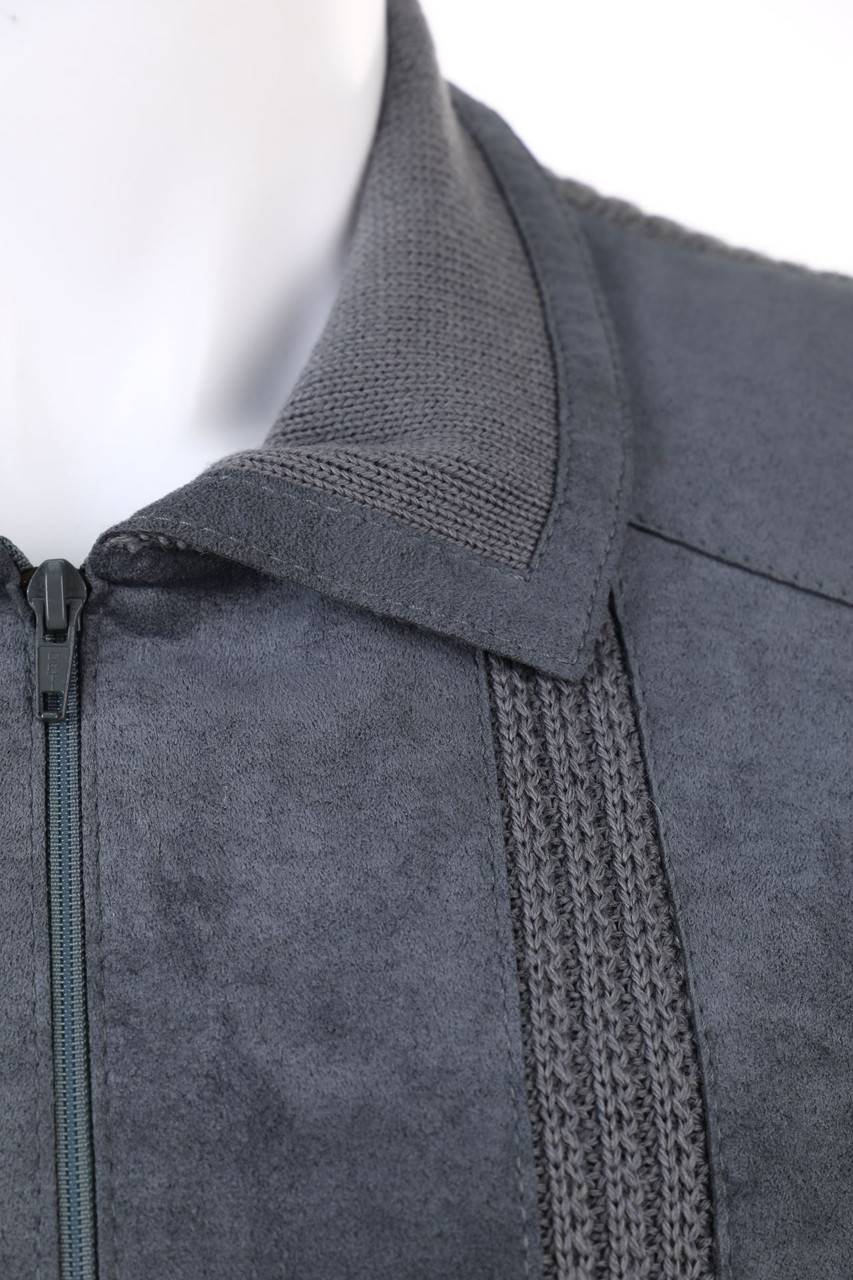 Carou VINTAGE Faux Leather-Jacke Mit Schurwolle