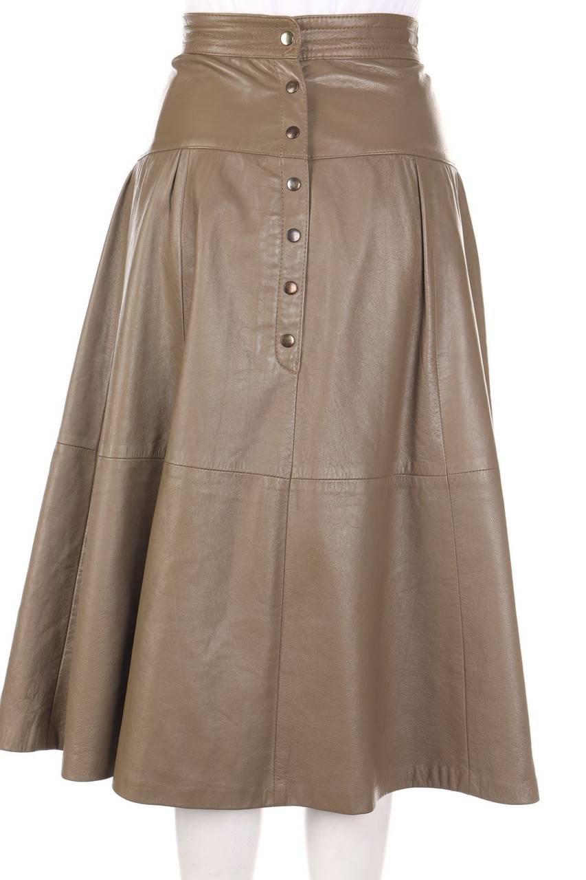 Carou VINTAGE Faux Leather-Vintage-Midirock