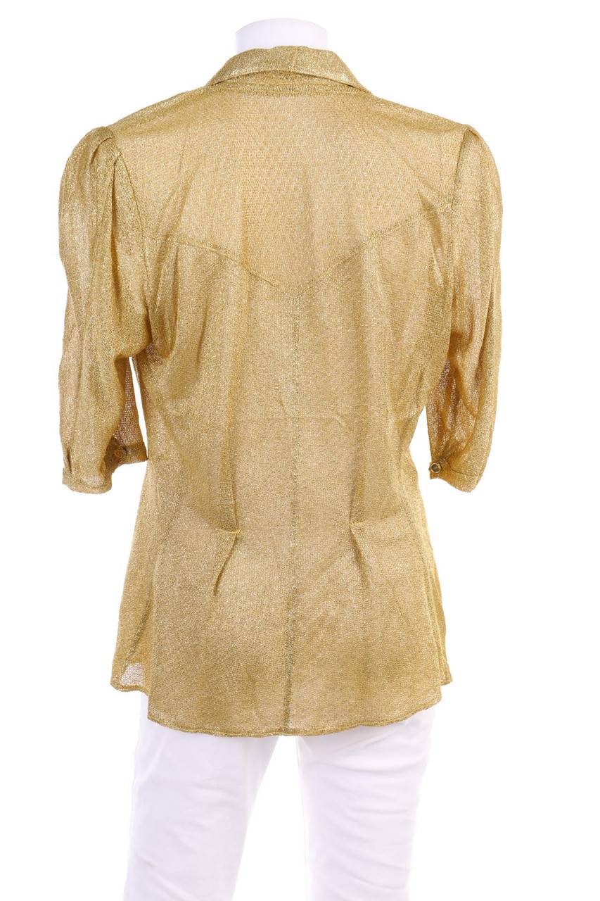Carou VINTAGE Glitzer-Bluse Mit 3/4-Ärmel
