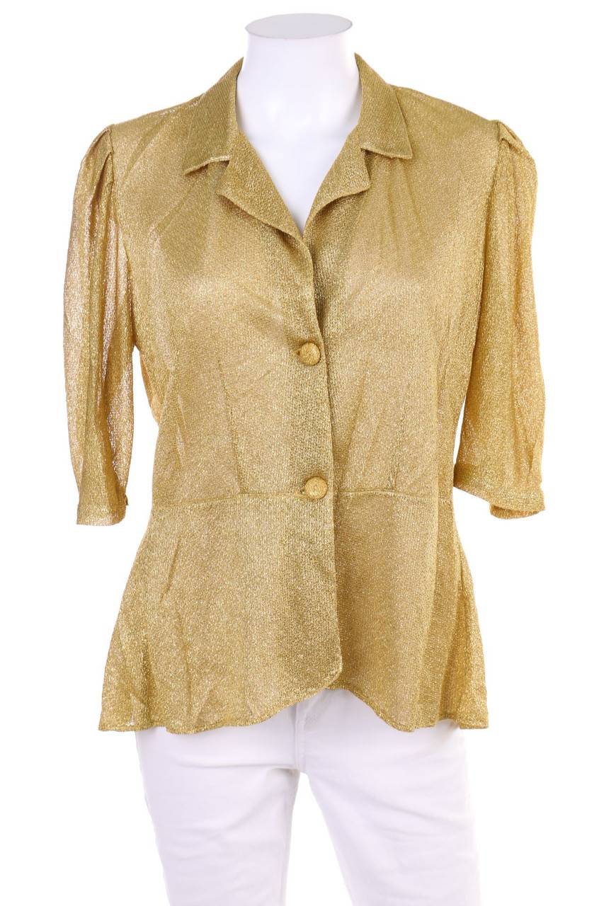 Carou VINTAGE Glitzer-Bluse mit 3/4-Ärmel