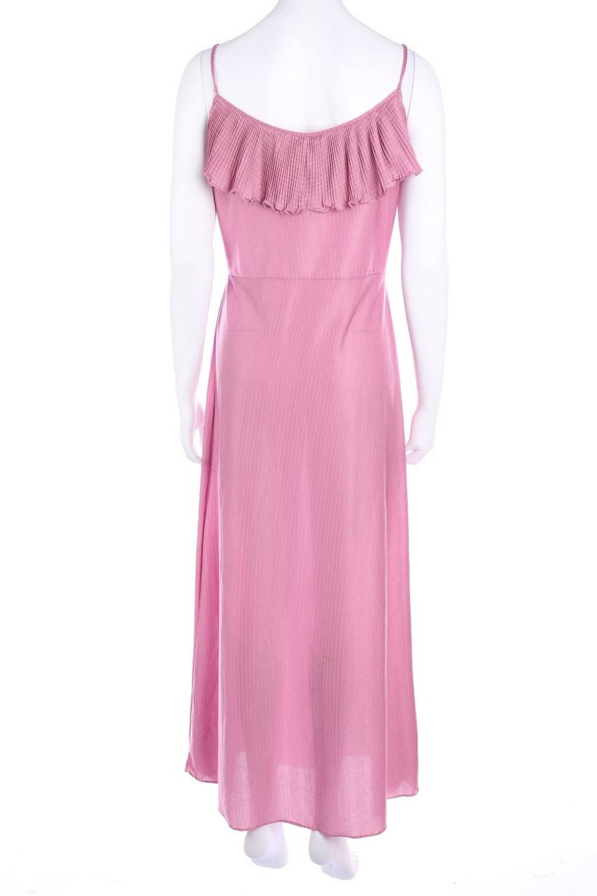 Carou VINTAGE Glitzer-Maxi-Kleid Mit Volants