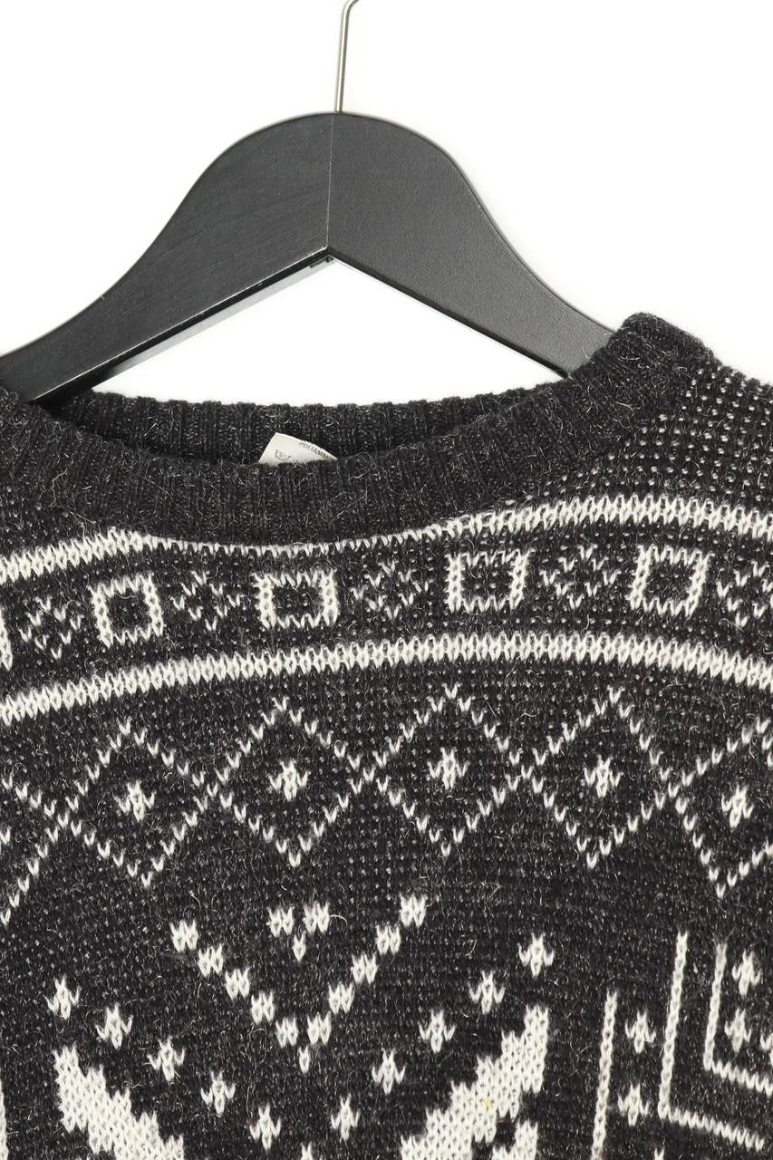 Carou VINTAGE Glitzer-Rundhals-Pullover Mit Muster