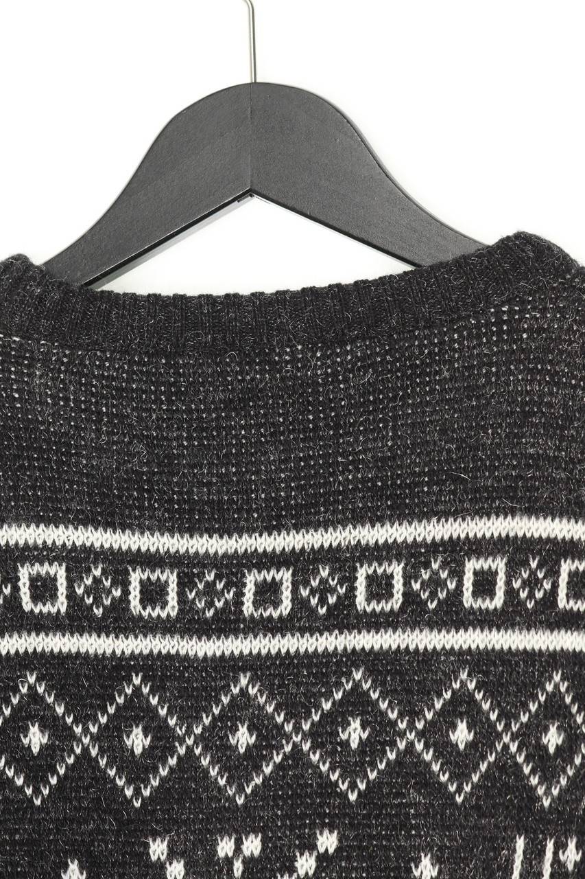 Carou VINTAGE Glitzer-Rundhals-Pullover Mit Muster