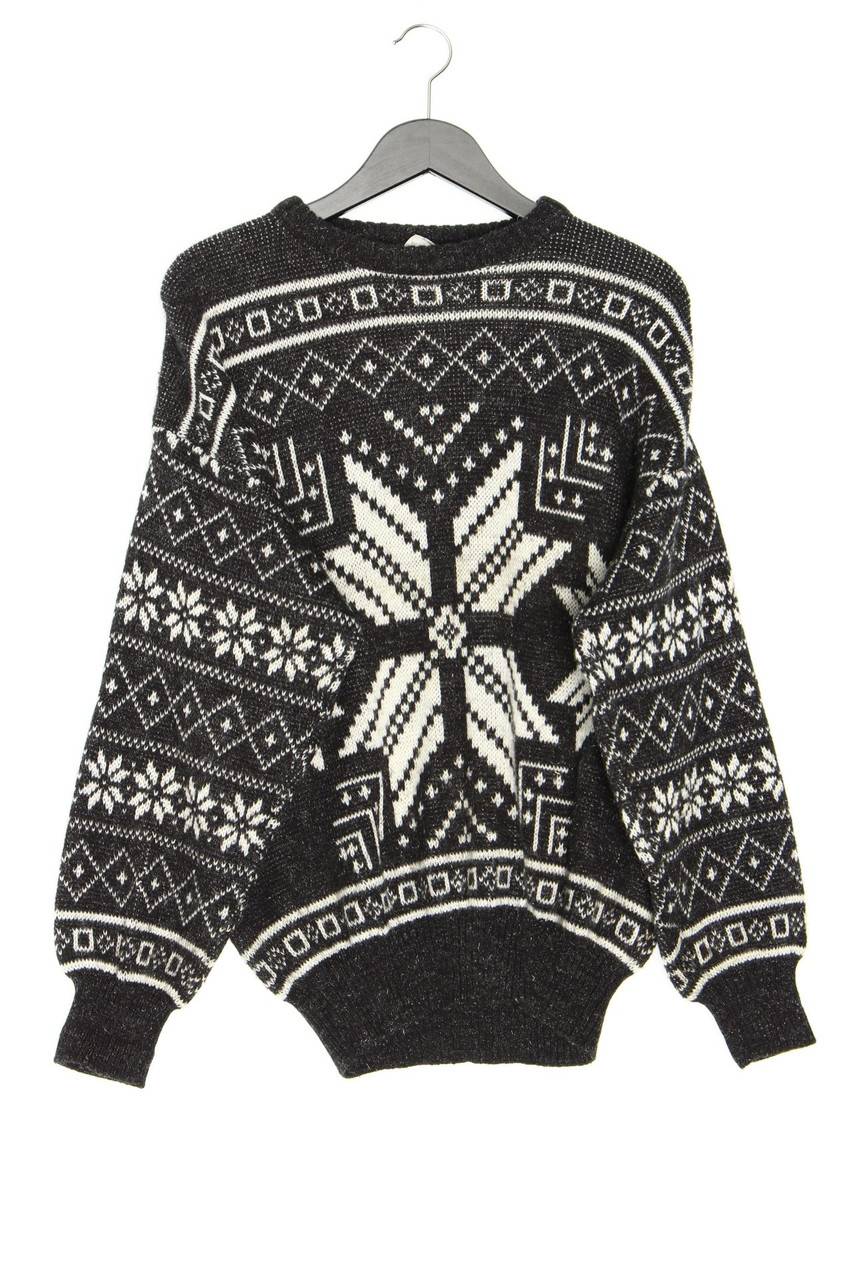 Carou VINTAGE Glitzer-Rundhals-Pullover mit Muster