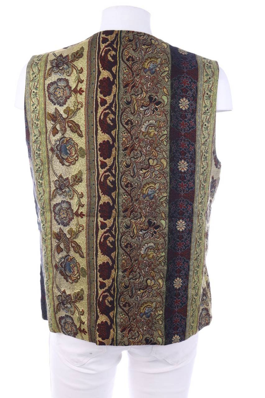 Carou VINTAGE Glitzer-Weste Mit Blumen-Print