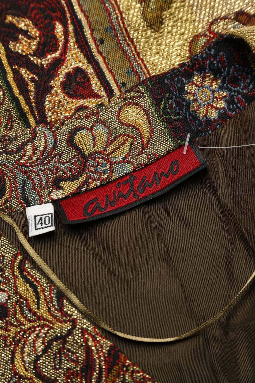 Carou VINTAGE Glitzer-Weste Mit Blumen-Print