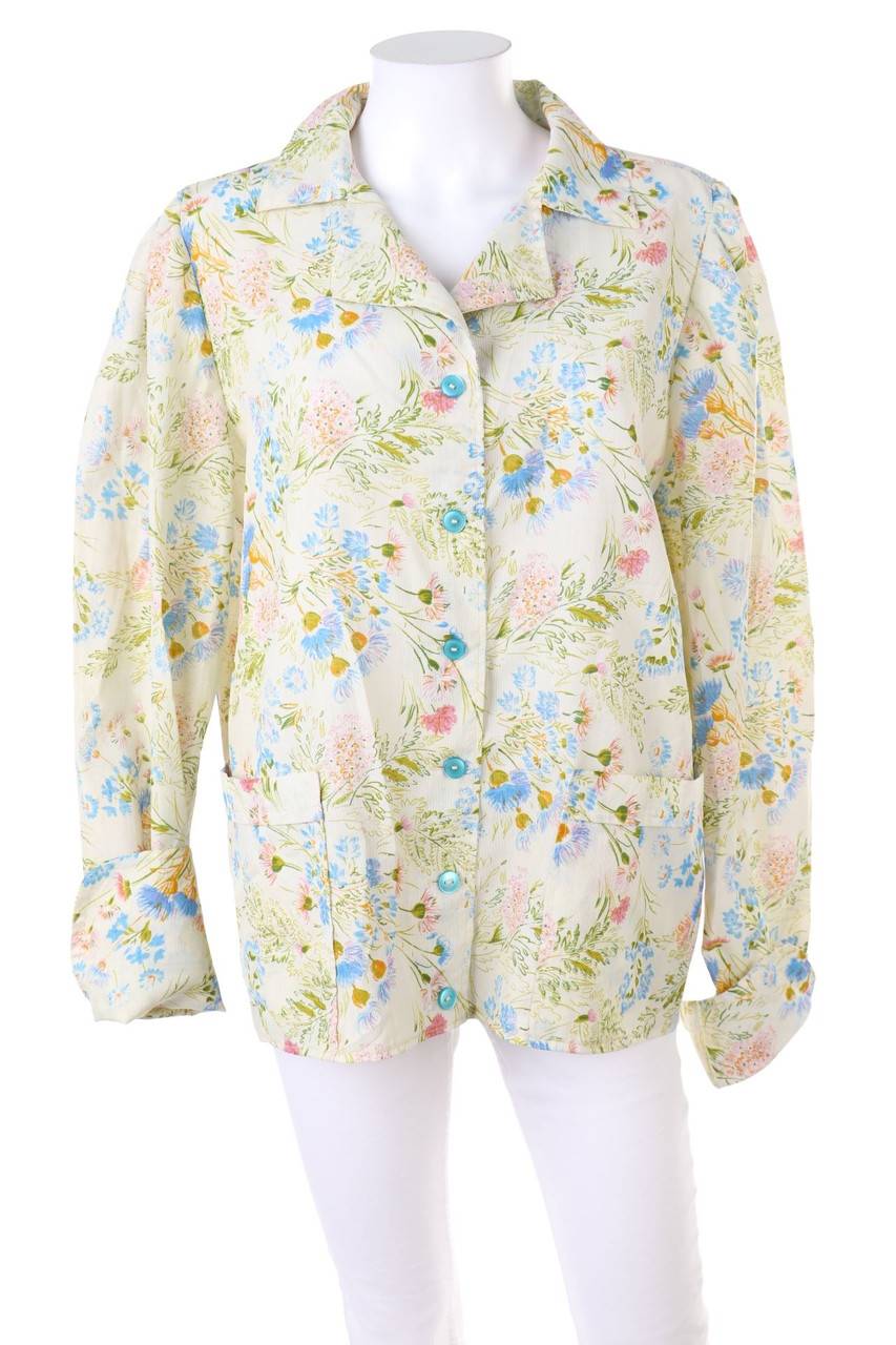 Carou VINTAGE Hemd-Bluse mit Blumen-Print