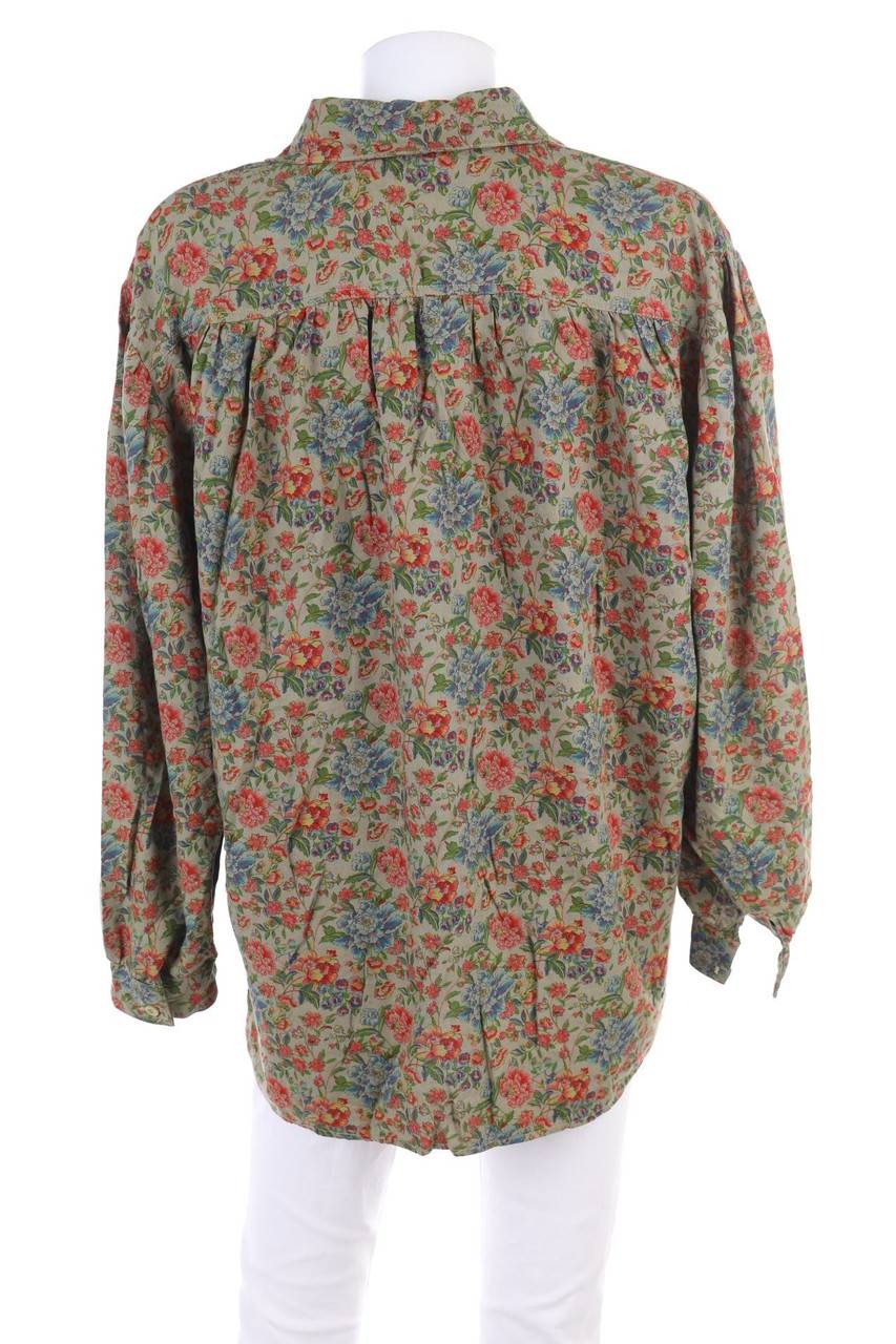 Carou VINTAGE Hemd-Bluse Mit Blumen-Print