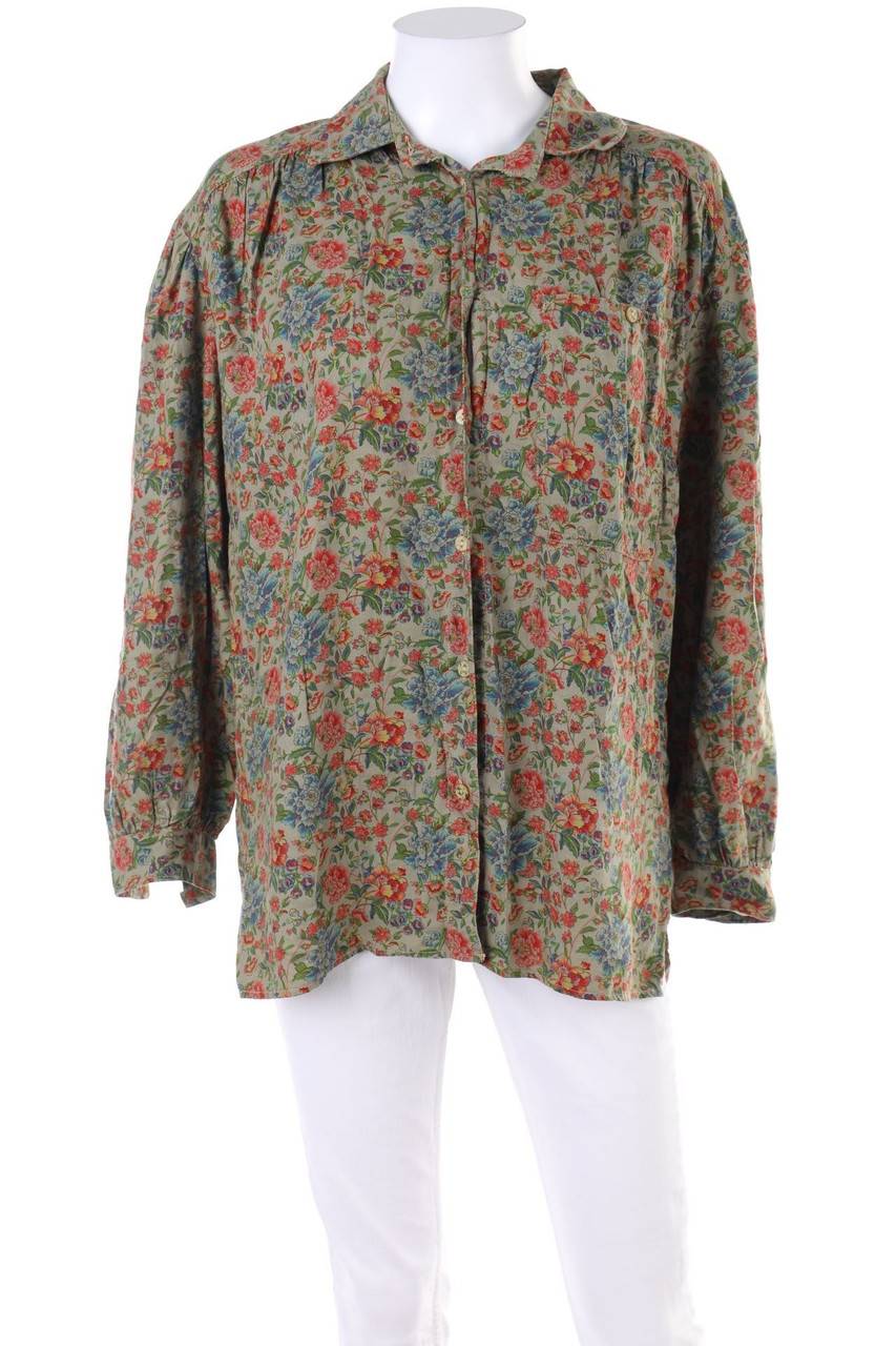 Carou VINTAGE Hemd-Bluse mit Blumen-Print